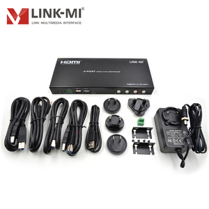 用于PC/游戏/工作站的4端口HDMI KVM交换机4K60Hz 18Gbps 1进4出多设备设置