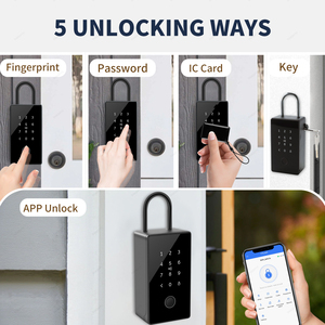 TTlock Wall <strong>Mounted</strong> Portable Storage Keybox <strong>Hide</strong> Security Lock Safe Digital Code App Control Smart Key Box for Outdoor - Product Image 6