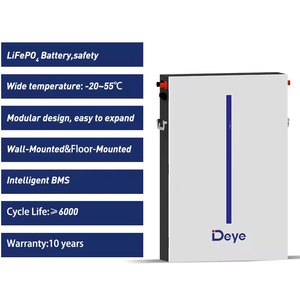 Deye 6.14kwh 51.2v 120ah Lv Ess צמוד קיר Lfp סוללות Lifepo4 מערכת אחסון אנרגיה 6kwh סוללת ליתיום יון סולארית