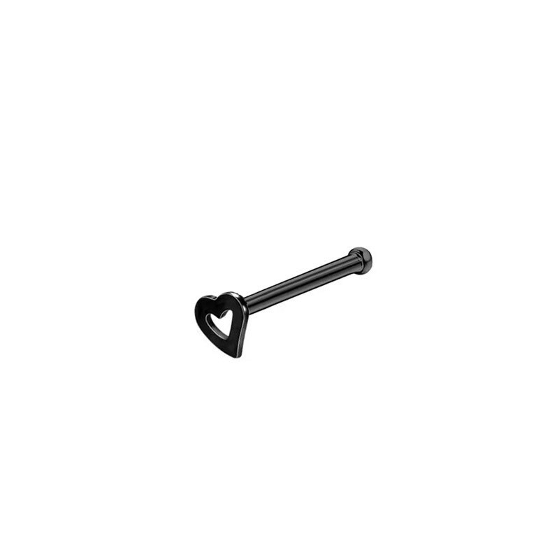 Tige droite coeur creux noir