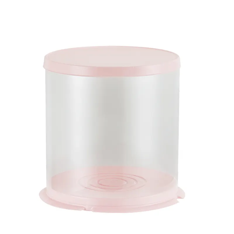 Caixa De Bolo Transparente Limpar Alto Casamento Caixa De Plástico Personalizado Atacado De Luxo Aniversário Para Pop Guest Customizável Cake Box