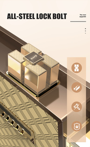 Para anahtarı otel için büyük parmak izi silah kasası ev gizli dijital akıllı banka kasası ofis mücevherat emniyet kasası - Product Image 4