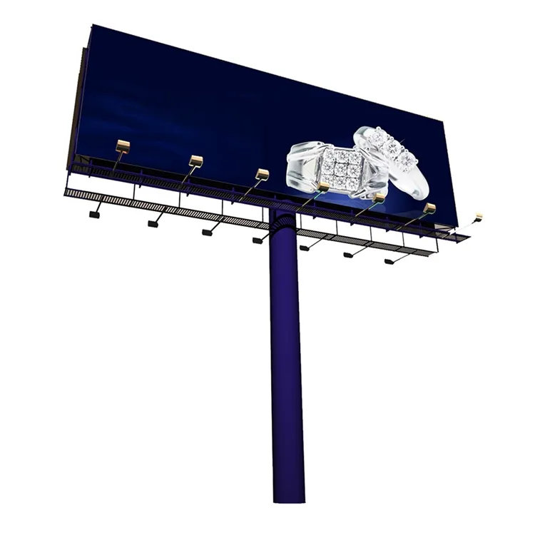 Highway Double Sided Q235 Steel Structure Outdoor Billboard Frame Customized