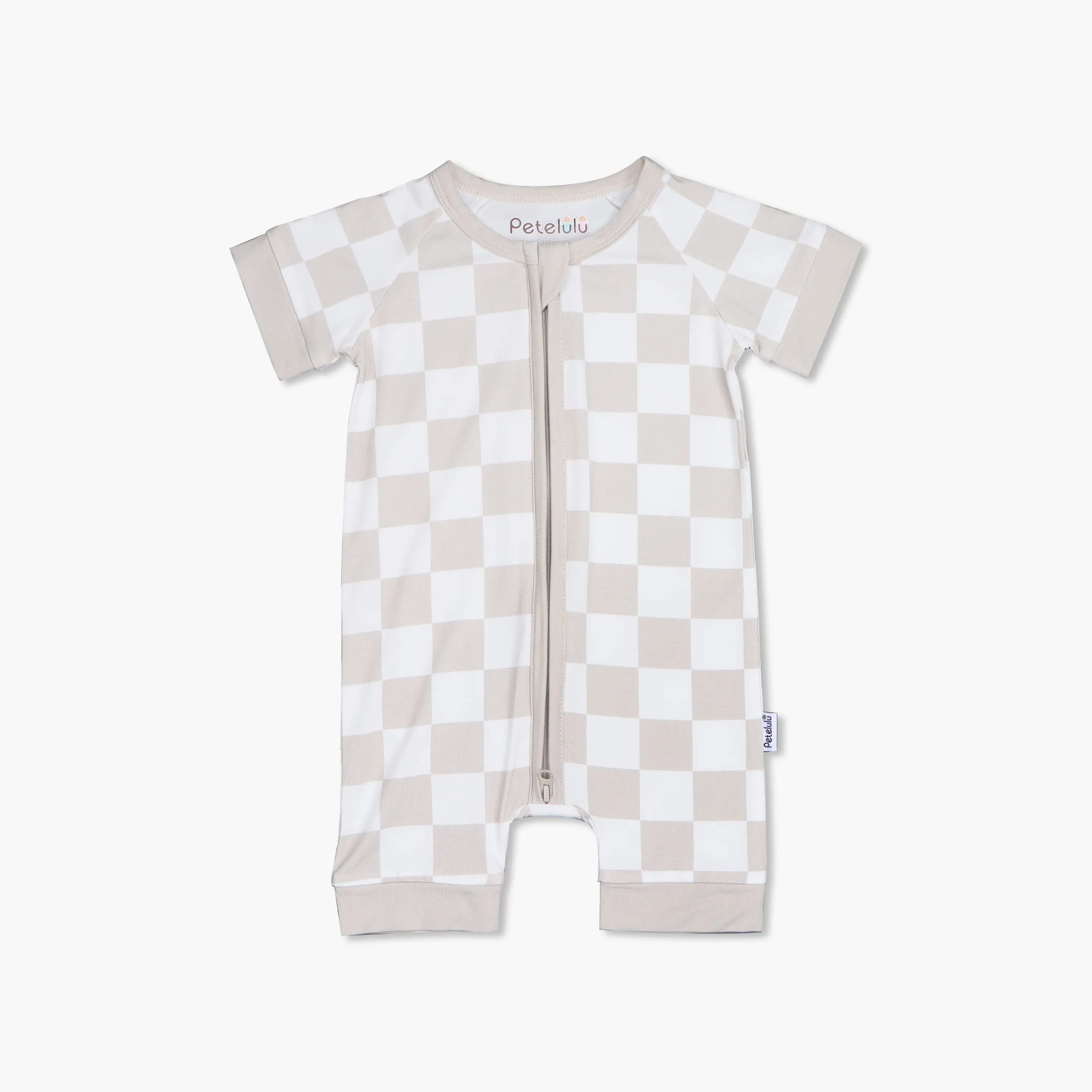 新生児ロンパースソフトジャンプスーツパジャマ防水竹繊維ユニセックス2個服セット市松模様の赤ちゃん寝袋