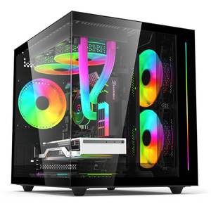 Custodia per computer con custodia da gioco di alta qualità in vetro temperato matx pc con interfaccia di tipo c - Product Image 5