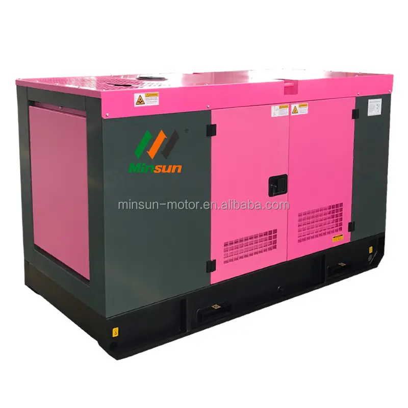 Generador diésel de 12KW, 15KW, 20KW, 25KW con motor refrigerado por agua monofásico insonorizado Kubota