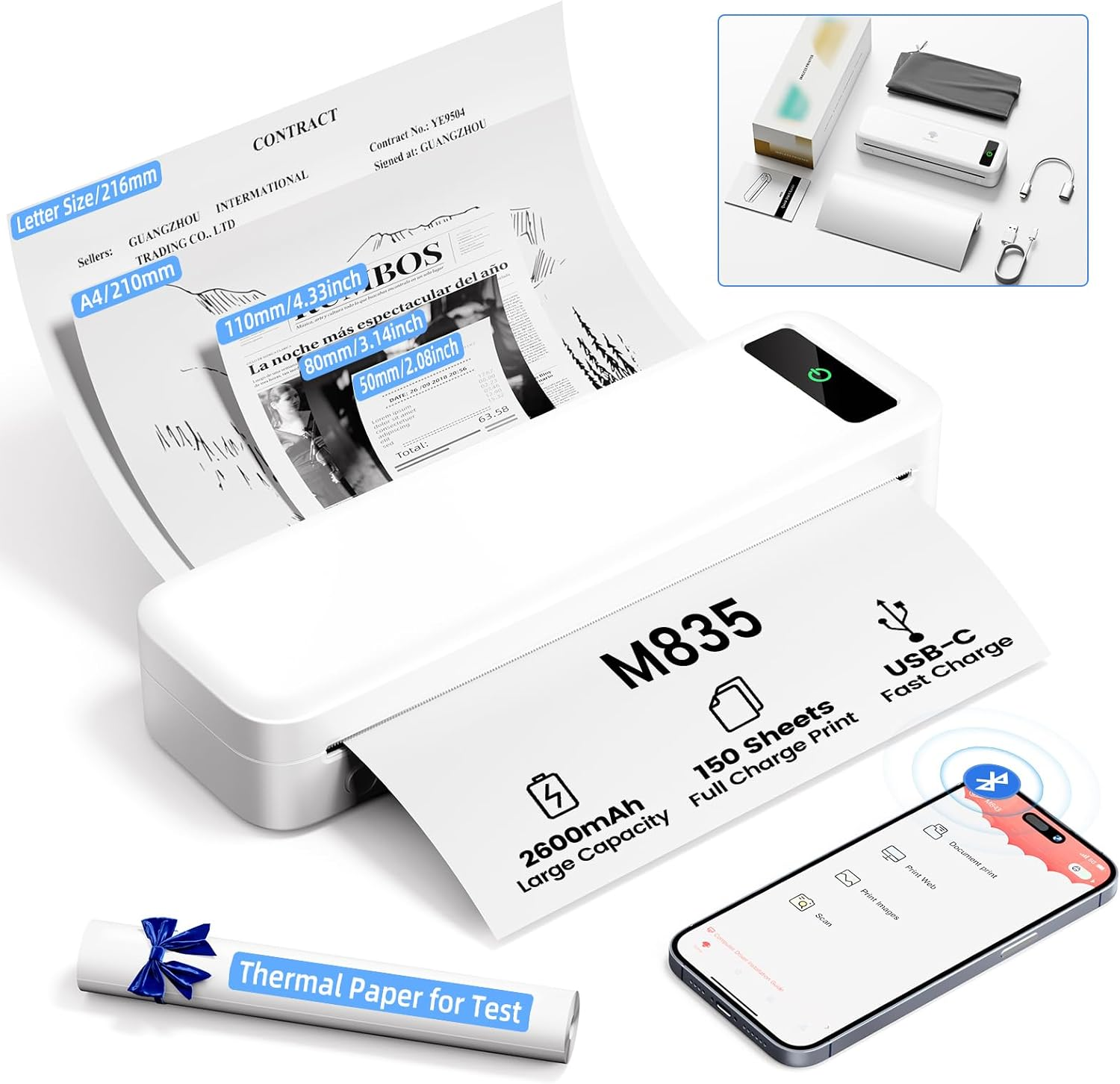 M835 300dpi Portable Printer