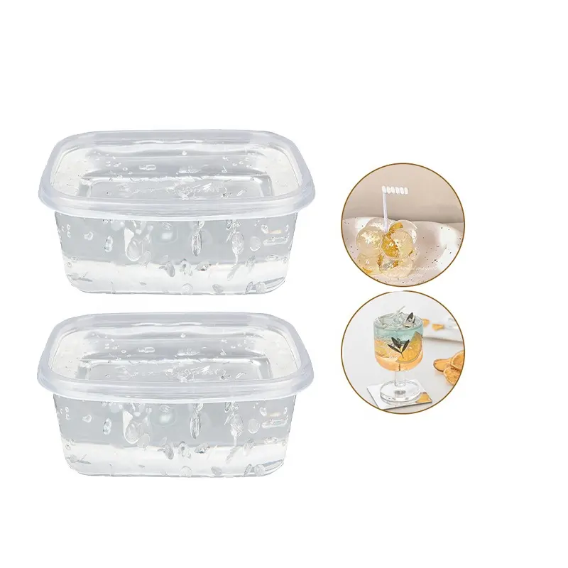 Boîte en plastique de haute qualité cire de Gel dur cire de gelée molle transparente cire de cristal pour bricolage fabrication de bougies parfumées