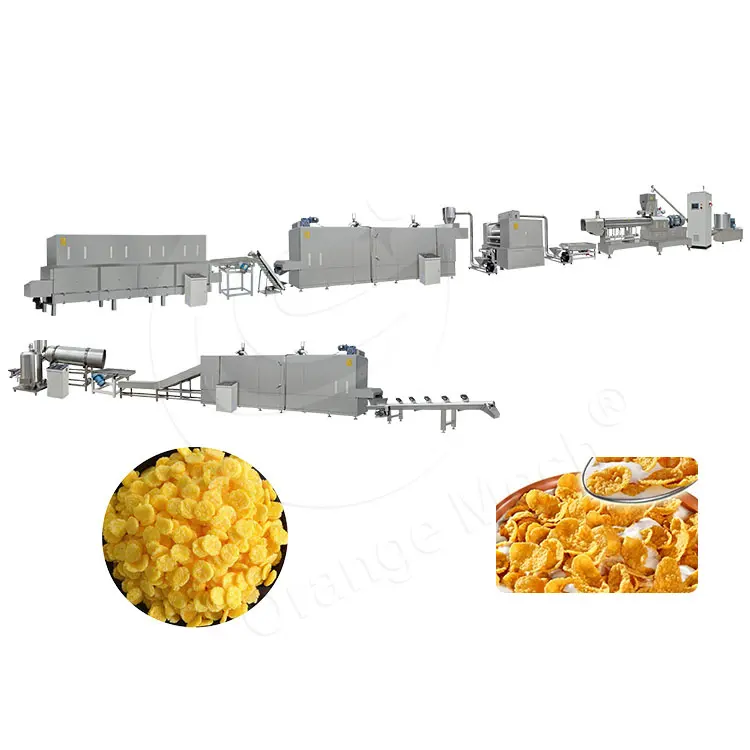 ORME Milho Chip Snack Maquina Para Fabricar Fábrica Fábrica De Milho Floco Twin Screw Extrude Machine Preço