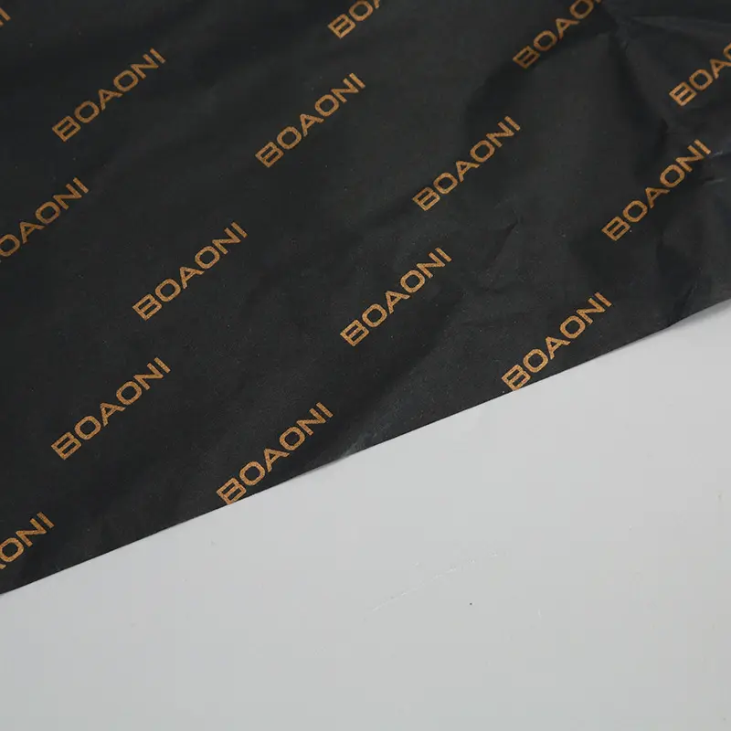 Cheap Custom Logo Printed Gold Silver Thin Wrapping Unique Tissue Paper For T-shirt