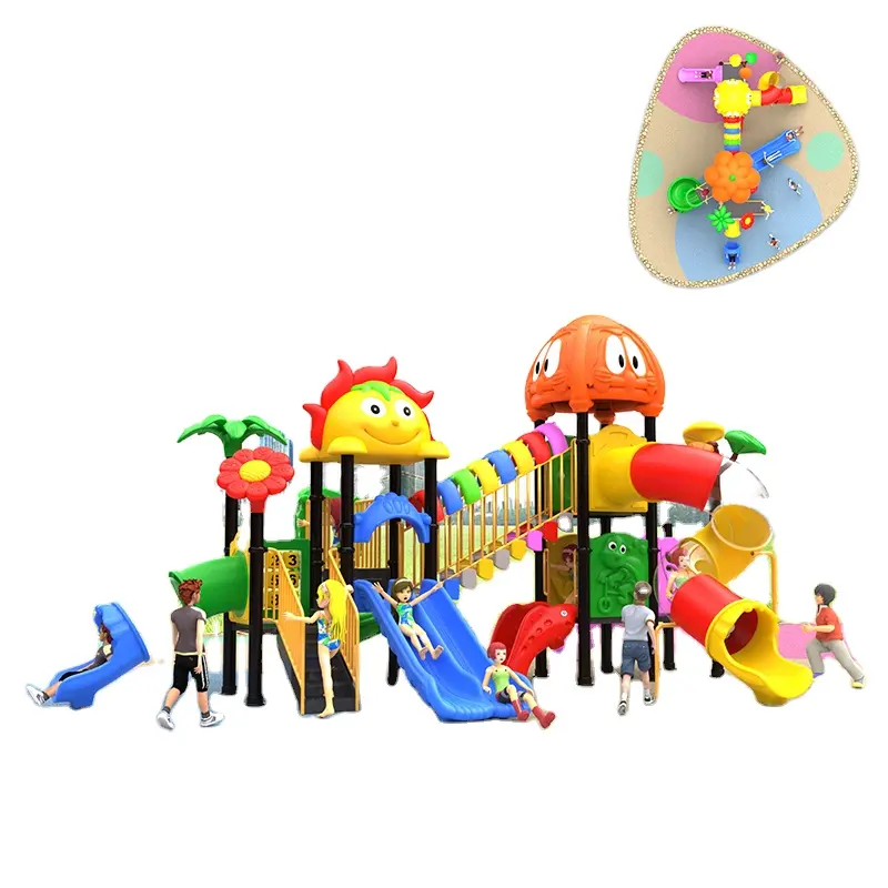 Joyeden factory-Parque de Atracciones comercial para niños, juego de tobogán de plástico para exteriores