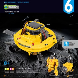 Solarenergie 6 in 1 Zusammen gebautes Toy Space Fleet Science Experiment Diy Space Intelligenter Roboter - Product Image 5