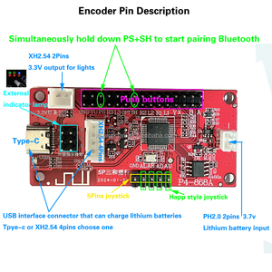 Zero Delay <strong>USB</strong> Wireless Encoder Ps4 <strong>Controller</strong> Arcade Stick for IOS/Android DIY Mini <strong>Computer</strong> <strong>Game</strong> Simulation PCBA Coin Payment - Product Image 5