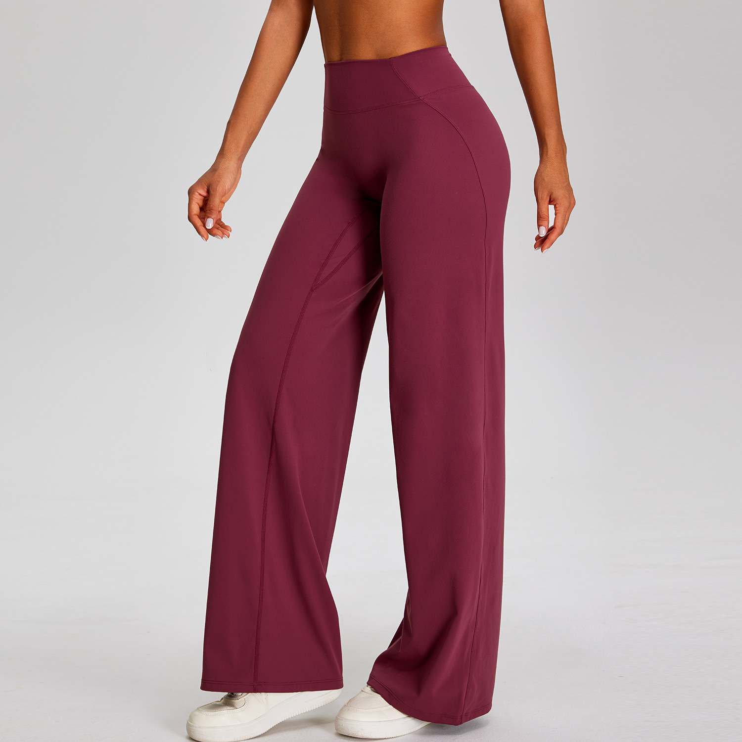 red flare pants-1