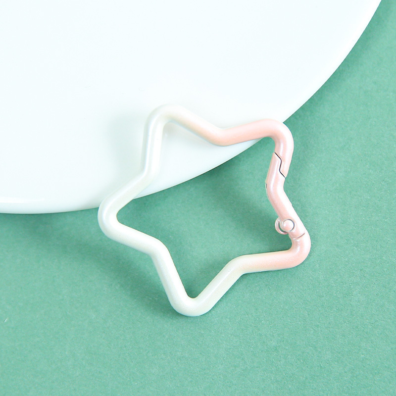 Light Pink - White Gradient Five-Pointed Star Spring Buckle