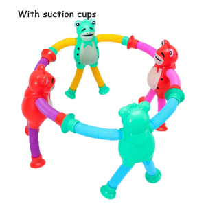 QS yeni çocuk eğlenceli etkileşim bulmaca dekompresyon oyuncaklar LED ışıkları teleskopik vantuz zürafa Robot kurbağa duyusal Fidget oyuncak - Product Image 6