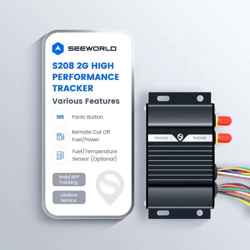 SEEWORLD S208 Saída Analógica E Digital GPS Tracker Com Sensor De Combustível de Monitoramento do Nível de Óleo