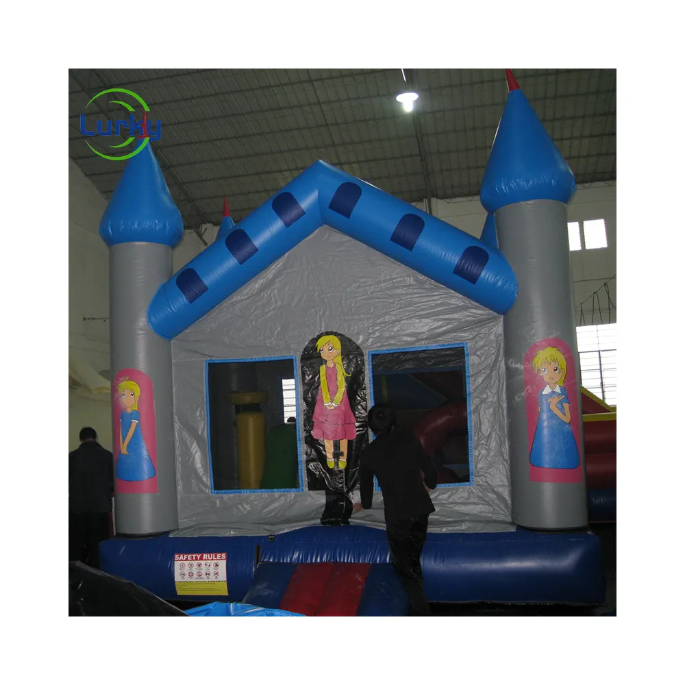 Màu Xanh Xám Nhà Bị Trả Lại Inflatable Hot Bán Nhảy Chơi Nhà Trẻ Em Đảng Inflatable Bouncer Nhà