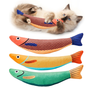 Happy Jack Health <strong>Safe</strong> Material <strong>Catnip</strong> Fish Shape Cat Toy Fish Crinkle Sound Cat Kicker Toy