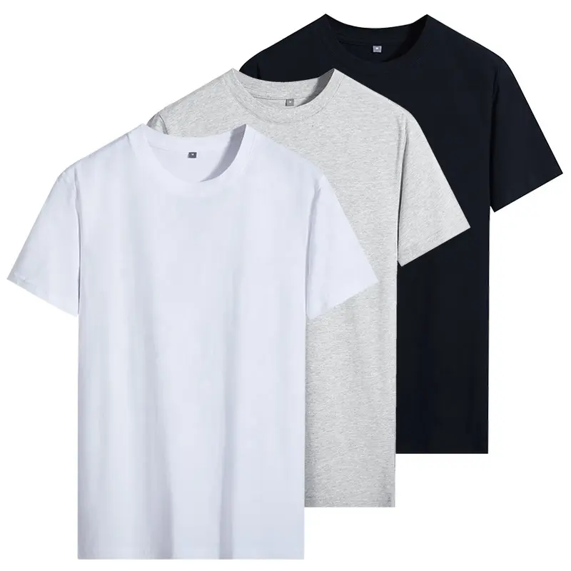 JL1227D Atacado Coton T-Shirt Personalizado Bordado Logotipo Plain Blank White T Shirt Para Homens