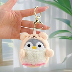 Pingouin travesti rose + boucle dorée