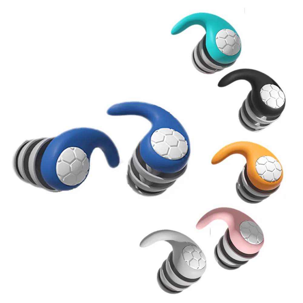 Tapones para los oídos de silicona suave reutilizables impermeables y sostenibles Círculo Cancelación de ruido Protección auditiva Deportes acuáticos Cómodos