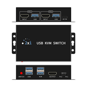 Dual <strong>Monitor</strong> HDMI <strong>KVM</strong> <strong>Switch</strong> for <strong>2</strong> <strong>Computer</strong>,Extended Display <strong>2</strong> Port,<strong>2</strong> <strong>Computers</strong> Share <strong>2</strong> <strong>Monitors</strong>, USB 3.0 Hub with Hotkey <strong>Switch</strong> - Product Image 5
