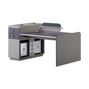Moderno sistema de escritorio de oficina comercial para 2 personas con estación de trabajo de gabinete lateral para una productividad óptima - Product Image 2