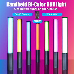 LUXCEO P400 RGB floresan lamba el şarj edilebilir LED Video işığı değnek LED fotoğraf işığı fotoğrafçılık için 2500-6500K - Product Image 3