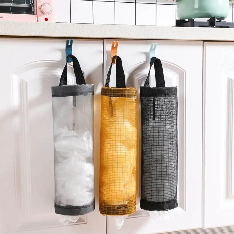 Домашняя сумка для продуктов, настенный держатель для пластиковых пакетов, диспенсер для хранения, мешок для мусора, кухонный органайзер для мусора