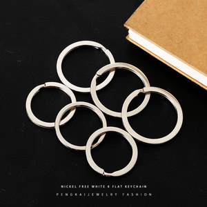 Stainless Steel <strong>Key</strong> <strong>Rings</strong> 25/30mm Round Split <strong>Key</strong> <strong>Rings</strong> for Keychains Flat <strong>Ring</strong> for <strong>Keys</strong> - Product Image 2