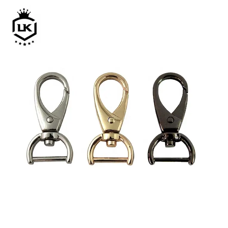 Cổ phiếu bán buôn kim loại móc cài Snap Hooks với vít cho túi xách