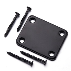 Juego de accesorios para guitarra-Placa de enchufe de entrada de guitarra cargada estilo barco y placa de cuello de guitarra y retenedor de guías de cuerda de rodillo - Product Image 4