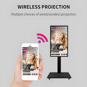 43-Inch All-In-One Live Broadcast Equipment Mobile/<strong>Computer</strong> <strong>Controlled</strong> Moving Touch Screen Indoor Kiosk <strong>Digital</strong> Poster - Product Image 3