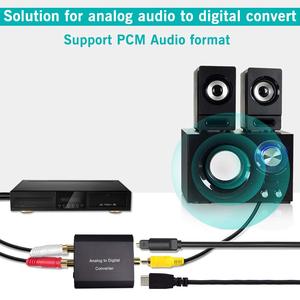 Convertidor de audio digital a analógico para el hogar con características de salida HDMI Puertos RCA para conversión de video y audio