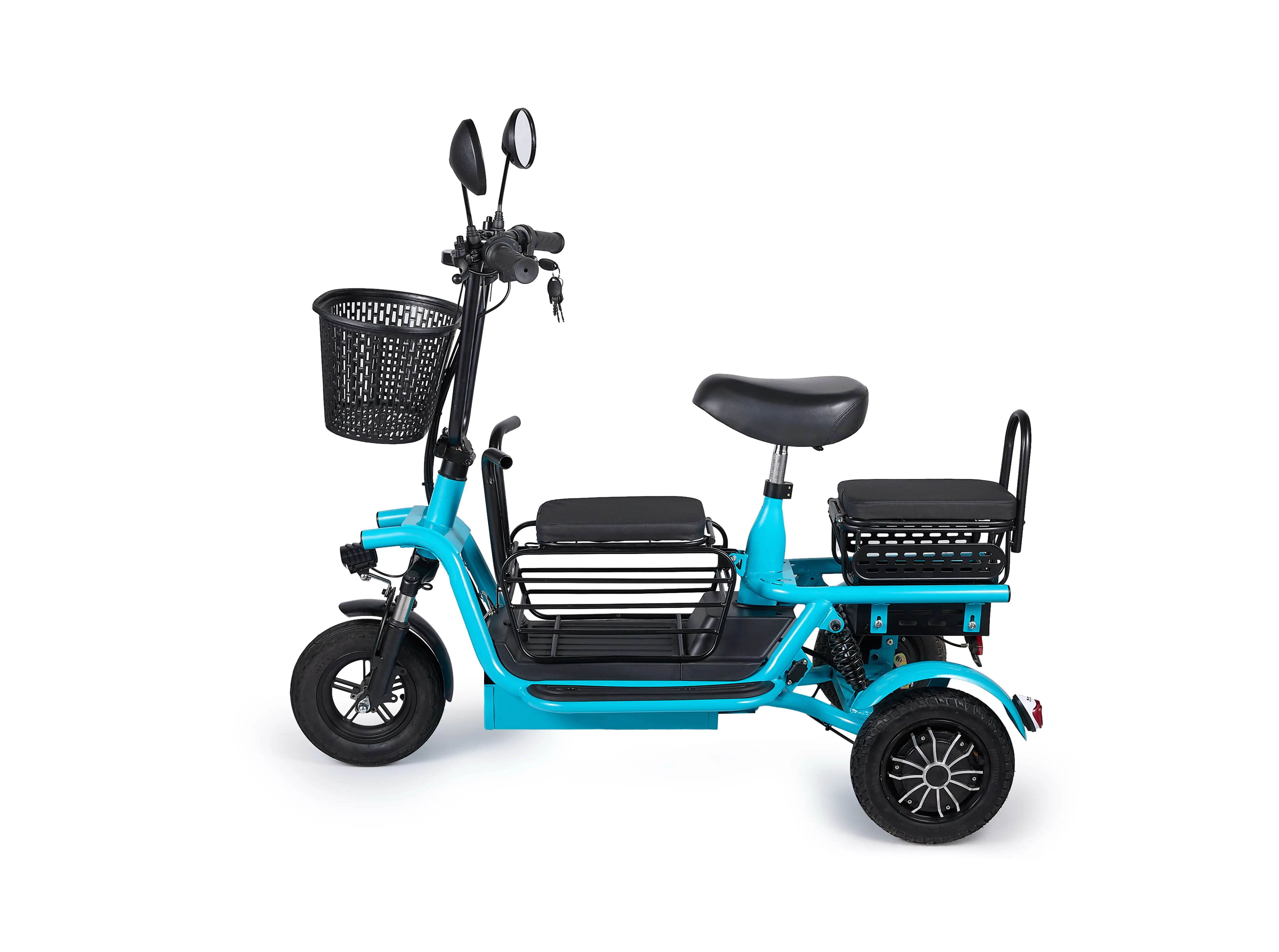 دراجة بخارية كهربائية بثلاث عجلات صغيرة متنقلة للأطفال، سكوتر كهربائي 3 عجلات للأبوين والأطفال