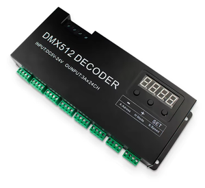 Dmx512 24CH декодер Ws2811 Ws2812b Пиксельная Светодиодная лента, светодиодная система управления контроллером DMX512 декодер светодиодные фонари - Product Image 5