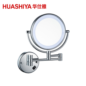 HSY1001浴室化妆镜，带发光二极管圆形双面放大镜1x和3x/5x/7x/10x - Product Image 3