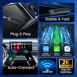 Carlink Kit TV thông minh xe Adapter Android Auto 3 in1 không dây HDMI Carplay Dongle xem video trong xe chơi Ai hộp cho Apple - Product Image 4