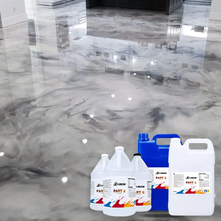 High Quality Transparent Clear Waterproof Liquid Epoxy Resin Ab Glue 3D Floor Graphics A+B Two Part Epoxic Resin