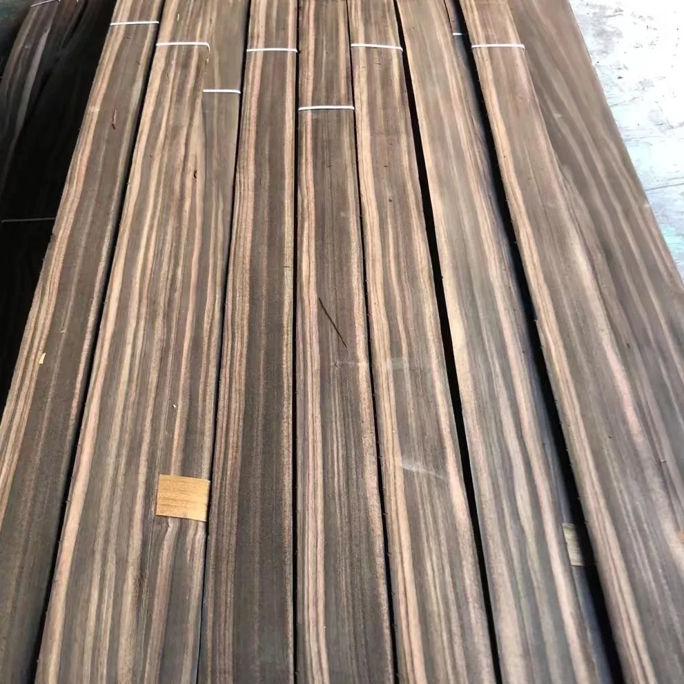 Prezzo di fabbrica impiallacciature in ebano naturale di grado AA compensato impiallacciature in legno di ebano nero 0.25mm 0.45mm per pavimenti di mobili