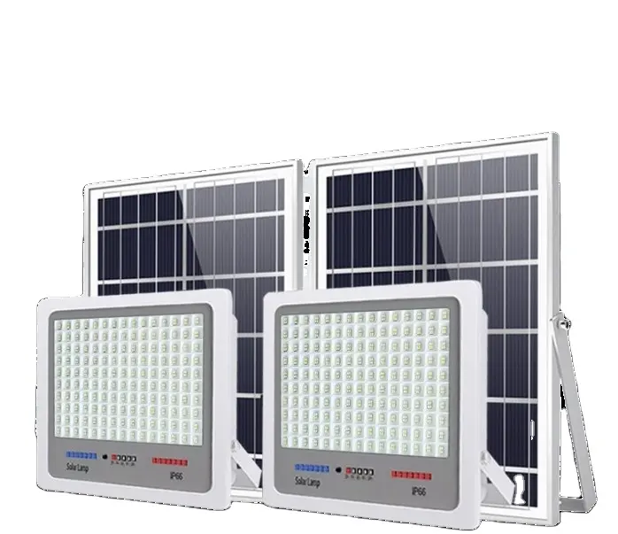 태양 광 조명 야외 조명 방수 IP67 원격 제어 벽 조명 65W LED 태양 전지 패널