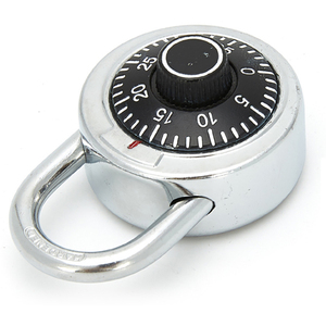 Stainless Steel Round Dial <strong>Secure</strong> Lock Silver Zinc Alloy Digit Combination <strong>Code</strong> Safe With Padlock - Product Image 6