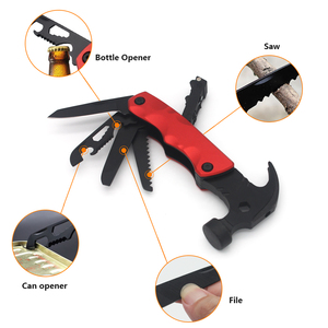 Mini kırmızı renk alüminyum kol çok fonksiyonlu çok amaçlı 13 1 çok amaçlı şişe açacağı çekiç - Product Image 4