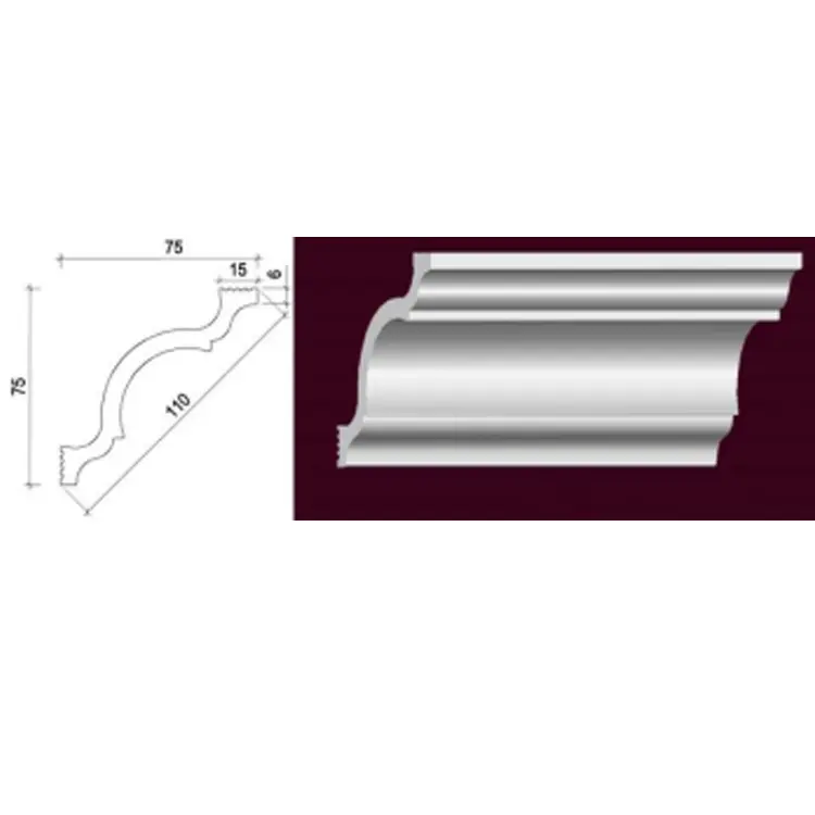 방수 크라운 처마 장식 프레임 성형 플라스틱 PS 폴리스티렌 건축 자재 홈 장식