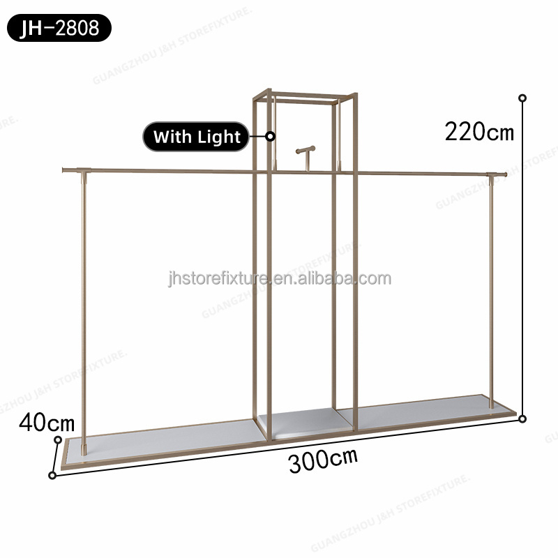 Con LED brillante oro + blanco L300 * W40 * H220CM