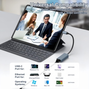 USB C to Ethernet Adapter ไดรเวอร์-Free USB C TO RJ45 100Mbps Type C อีเธอร์เน็ตอะแดปเตอร์ LAN สำหรับ MacBook pro/air