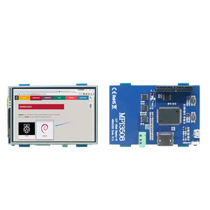 Original Raspberry Pi 3B+/4B F 3,5 Zoll resistiver Touchscreen GPIO-Bildschirm mit Lüfter-Acryl-Schale