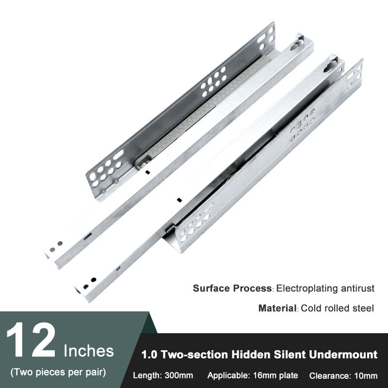 1,0 dos secciones ocultas 12 pulgadas/30cm/sin clavo