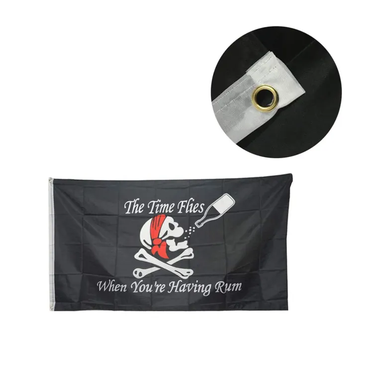 Top seller impermeable al por mayor soporte de caña de apoyo pequeñas banderas de barco personalizadas divertidas, Bandera de seguridad de barco, Bandera de Barco Pirata